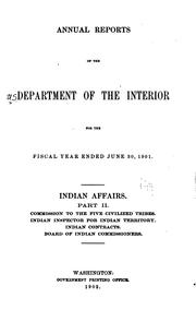 Cover of: Report of the Department of the Interior ... [with Accompanying Documents].