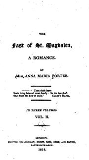 Cover of: The Fast of St. Magdalen: A Romance
