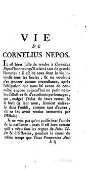 Cover of: Cornelius Nepos, latin et françois: traduction nouvelle, avec des notes ...