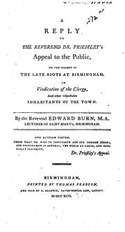 Cover of: Familiar Letters, Addressed to the Inhabitants of Birmingham,: In Refutation of Several Charges ...