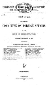 Cover of: Termination of the Treaty of 1832 Between the United States and Russia ...