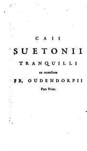 Cover of: Cajus Suetonius Tranquillus