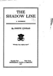 Cover of: The Shadow Line: A Confession by Joseph Conrad