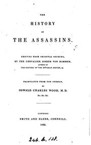 Cover of: The history of the Assassins, tr. by O.C. Wood