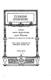 Cover of: Turkish Literature by Epiphanius Wilson
