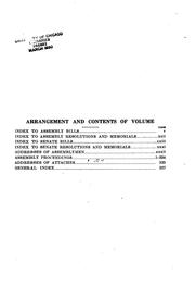 Cover of: Journal of the Assembly of the ... Legislature of the State of Wisconsin