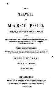 Cover of: The Travels of Marco Polo by Marco Polo, Hugh Murray
