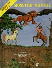 Monster Manual by Gary Gygax