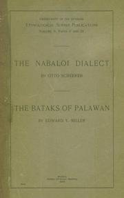The Nabaloi dialect by Otto Scheerer