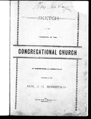 Cover of: Sketch of the formation of the Congregational church at Sherbrooke and Lennoxville