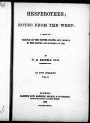 Cover of: Hesperothen, notes from the West: a record of a ramble in the United States and Canada in the spring and summer of 1881