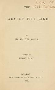 Cover of: Lady of the Lake. by Sir Walter Scott