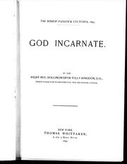 Cover of: God incarnate