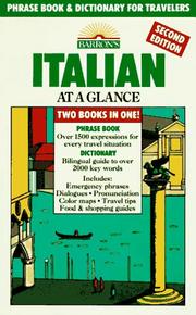 Cover of: Italian at a glance: phrase book & dictionary for travelers