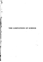 Cover of: The limitations of science