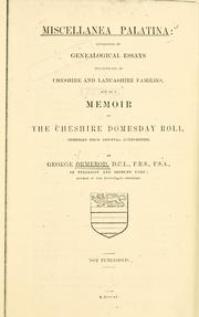 Cover of: Miscellanea Palatina by Ormerod, George