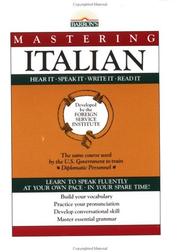 Cover of: Mastering Italian: Book Only (Mastering Series: Level 1)