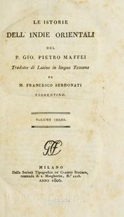 Cover of: Le istorie delle Indie Orientali by Giovanni Pietro Maffei
