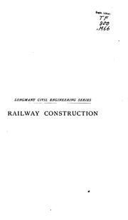 Cover of: Railway construction
