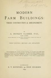 Cover of: Modern farm buildings: their construction and arrangement.