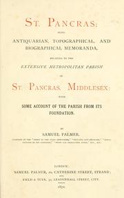Cover of: St. Pancras by Palmer, Samuel