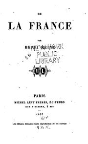 Cover of: De la France