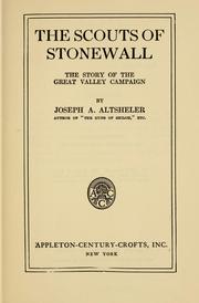 Cover of: The scouts of Stonewall: the story of the great valley campaign