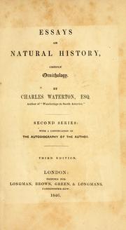 Cover of: Essays on natural history by Charles Waterton