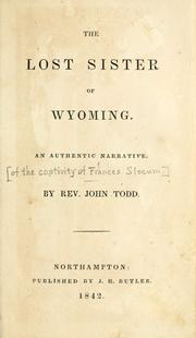 Cover of: lost sister of Wyoming: an authentic tale