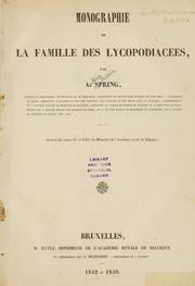 Cover of: Monographie de la famille des Lycopodiacées