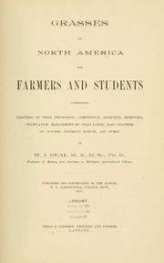 Cover of: Grasses of North America for farmers and students ...