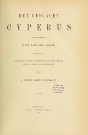 Cover of: Het geslacht Cyperus (sensu amplo) in den Maleischen Archipel by Jan Valckenier Suringar