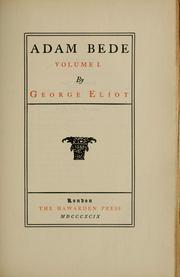 Cover of: Adam Bede. by George Eliot