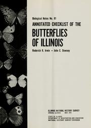 Annotated checklist of the butterflies of Illinois by Roderick R Irwin