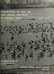 Cover of: Characters of age, sex and sexual maturity in Canada geese