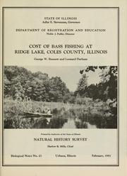 Cover of: Cost of bass fishing at Ridge Lake, Coles County, Illinois