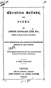 Cover of: Christian Ballads and Poems ...