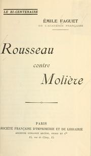 Cover of: Rousseau contre Molière
