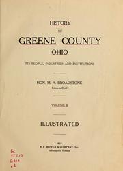 History of Greene County, Ohio by Michael A. Broadstone