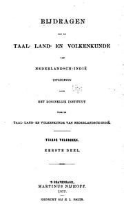 Cover of: Bijdragen tot de taal-, land- en volkenkunde