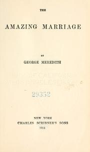 Cover of: Amazing marriage. by George Meredith