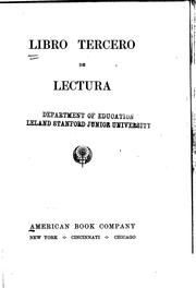Cover of: Libro tercero de lectura