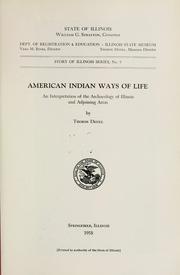 Cover of: American Indian ways of life