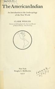 Cover of: The American Indian by Wissler, Clark