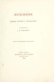 Cover of: Anacreon