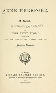 Cover of: Anne Hereford by Mrs. Henry Wood