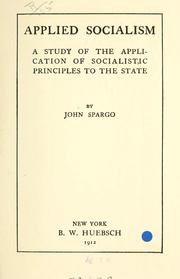 Cover of: Applied socialism by Spargo, John