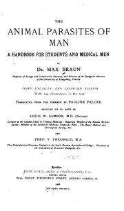 Cover of: The Animal parasites of man: A Handbook for Students and Medical Men