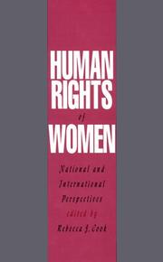Cover of: Human Rights of Women: National and International Perspectives (Pennsylvania Studies in Human Rights)