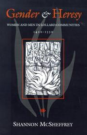 Gender and heresy by Shannon McSheffrey